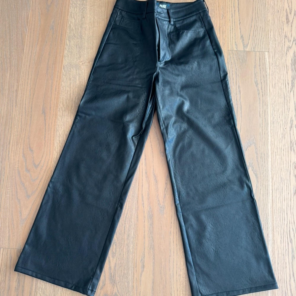 Paige faux leather jeans